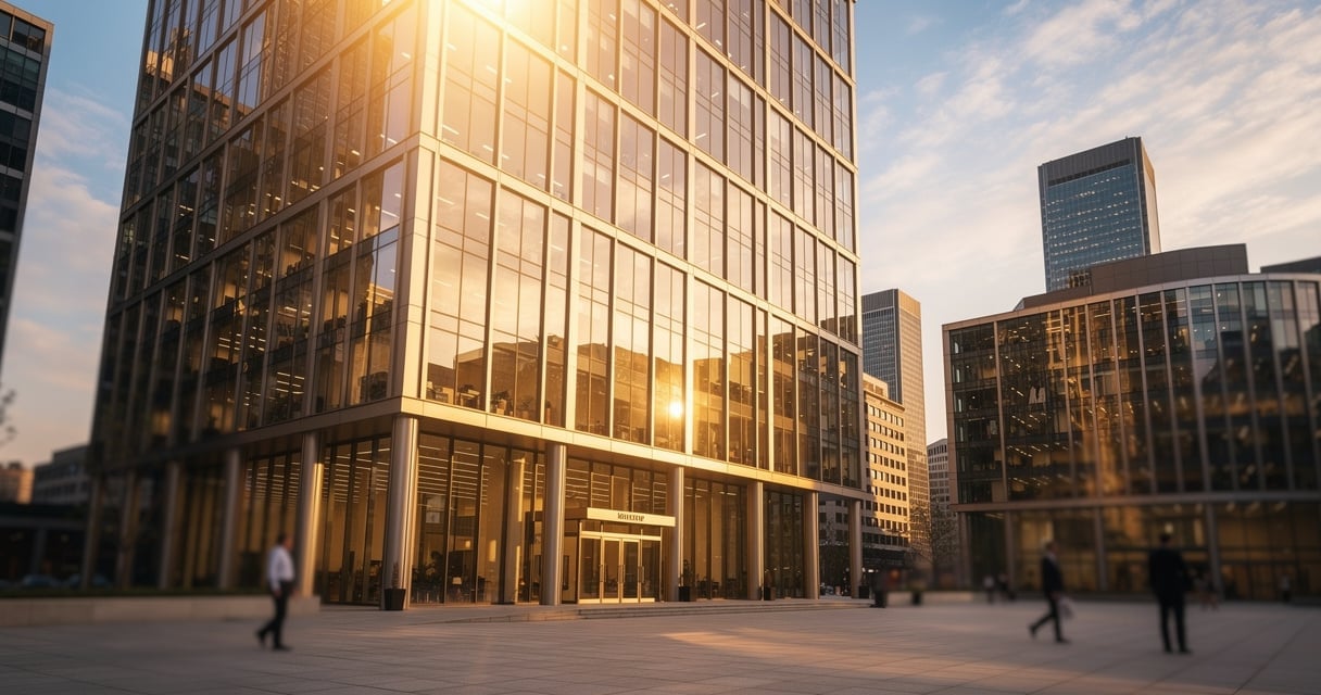 Immeuble de bureaux moderne représentant un investissement en SCPI