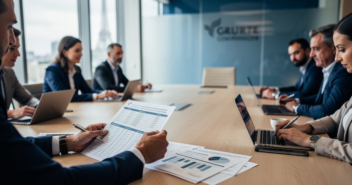 Réunion en entreprise sur la mutuelle collective obligatoire